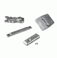 Mercury Anode kit Verado 350 V10 - 400R - 450R standard - Torpedo - Hardware included - Zinc - KITVER350-STD-TOR - Tecnoseal
